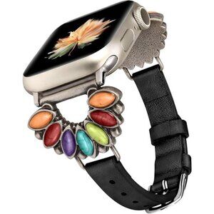 NEW Black Boho Multicolor Apple Watch Band